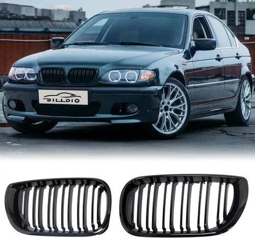 Miniatura 13 de Parrilla E90 – Rejilla negra de riñón individual compatible con BMW serie 3 E90 2009-2011 323i 328i 328xi 335d 335i 335xi Sedan LCI, E91 328i 328xi