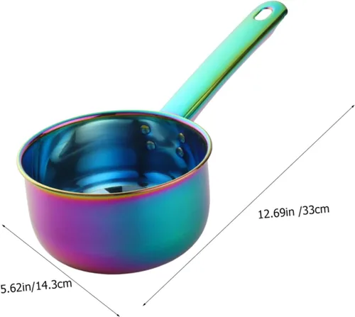 Miniatura 4 de SHOWERORO Cucharón de agua con mango largo, diseño ergonómico, utensilio de cocina para cuchara de agua, portátil, multiusos para cocinar y lavar