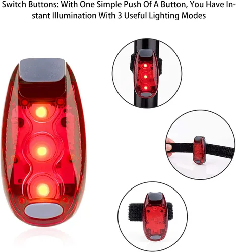 Miniatura 5 de 12 Pack Led Safety Light, Safety Light, High Visibility Strobe Running Lights Used for Bicycle, Walking Etc. Clip-On Running Lights Clip to Clothes