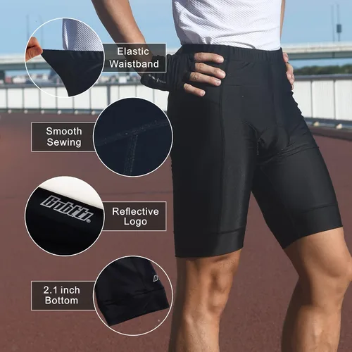 Miniatura 5 de bpbtti Pantalones cortos de ciclismo acolchados de gel para hombre, pantalones de ciclismo, ropa de ciclismo
