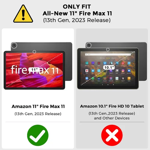 Miniatura 2 de VORI Funda para tableta Amazon Kindle Fire Max 11 (13ª generación, versión 2023), funda plegable delgada con función de encendido/apagado automático