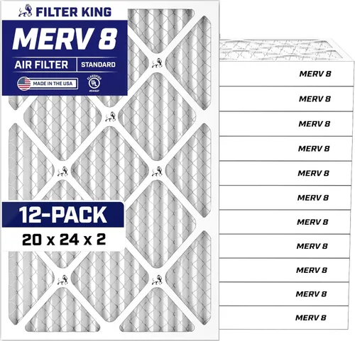 Miniatura 169 de Filter King Filtro de aire de 5.88 x 12.13 x 1 (MERV 8) (paquete de 12) filtros de horno de CA para control de polvo y alergias, fabricados en EE.