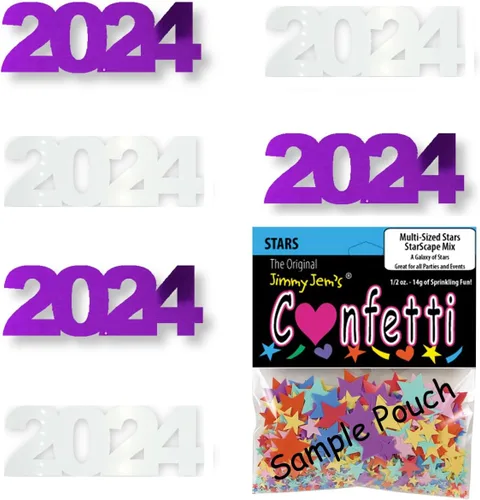 Miniatura 42 de Confetti Year 2024 Negro, Azul Royal Combo - 2 bolsas de media onza (1 oz)