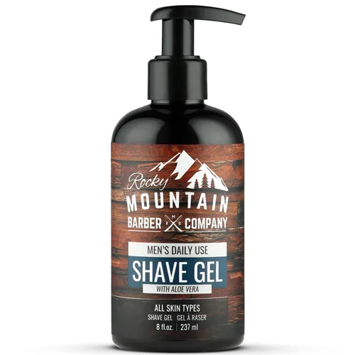 Gel de afeitado para hombre – Gel de afeitar transparente para que puedas ver dónde estás afeitando – Para afeitados completos y tensar las líneas