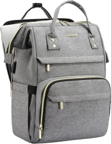 Miniatura 30 de LOVEVOOK Mochila para portátil de mujer, mochila de 15,6 pulgadas con cargador, mochila resistente al agua para profesores, mochila de trabajo