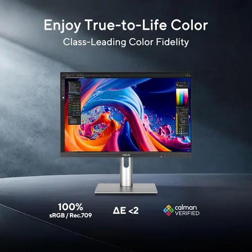 Miniatura 4 de ASUS ProArt Display Monitor profesional de 24" 16:10 (PA248QFV) - IPS, WUXGA (1920 x 1200), 100% sRGB, precisión de color ΔE < 2, Calman verificado
