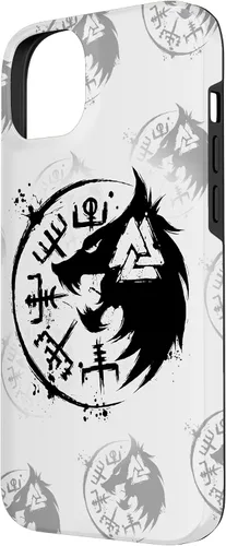 Miniatura 2 de iPhone 14 Plus Fenrir Wolf Fenris-Wolf - Viking Vegvisir Valknut Case