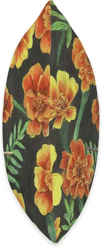 Miniatura 2 de Cockatiel Orange Yellow Marigolds Vintage Flower Pattern Throw Pillow