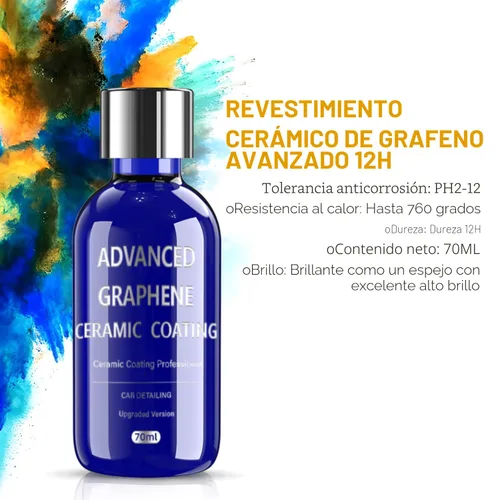 Miniatura 2 de Revestimiento de cerámica de grafeno avanzado para autos (70 ml), revestimiento de grafeno 12H para el detallado de autos, más de 10 años