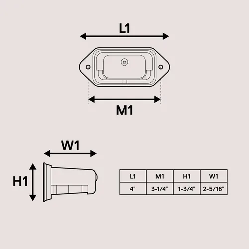Miniatura 7 de TRUE MODS Luz LED Cromada para Placa de Matrícula para Remolque de Barco [Montaje en Superficie] [DOT FMVSS 108] [SAE L] [Impermeable] [12V DC] Cromo