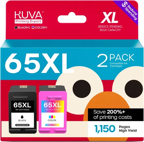 65XL 65 cartuchos de tinta de color negro de alto rendimiento de repuesto para HP Ink 65 HP65XL para cartuchos de tinta HP Deskjet 3755 Envy 5055