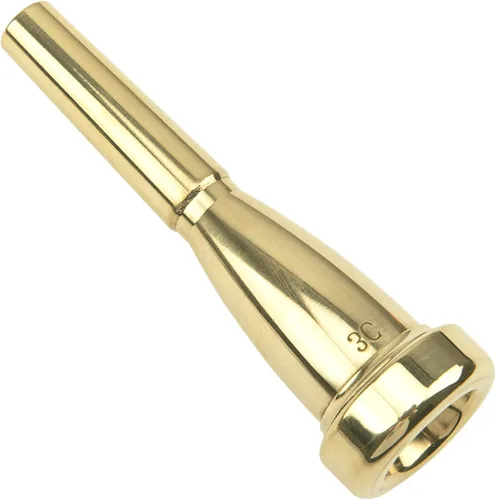 Miniatura 2 de Boquilla de trompeta chapada en oro de metal compatible con piezas de accesorios de trompeta (3C)