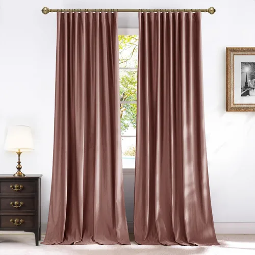 Miniatura 21 de NICETOWN Cortinas de terciopelo blanco marfil de 10 pies de largo para techos altos, cortinas extralargas con aislamiento térmico para ventanas
