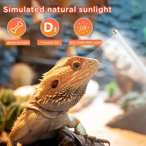 Miniatura 4 de T8 UVB - Luz de reptil 15 W 10.0-2 unidades, bombilla UVA UVB para reptiles, tubo de lámpara UVB para reptiles para dragón barbudo 15W Uvb 10.0 2pack