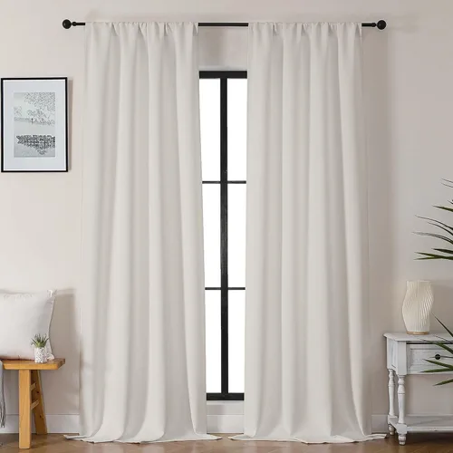 Miniatura 101 de Gwine Cortinas opacas para dormitorio, 54 pulgadas de largo, paneles de cortina de ventana con aislamiento térmico y reducción de ruido, cortinas