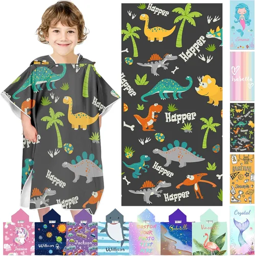 Miniatura 36 de Toallas de playa personalizadas para niños, toallas de playa personalizadas con nombres, regalos personalizados para niños pequeños, niñas