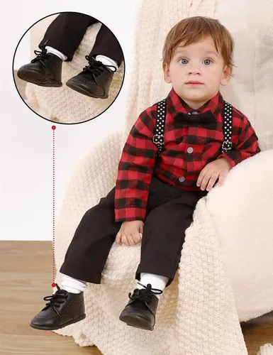 Miniatura 3 de AGJ Zapatos de vestir Oxford para bebés, niños y niñas, de piel sintética, suela suave, zapatos antideslizantes para caminar y bodas