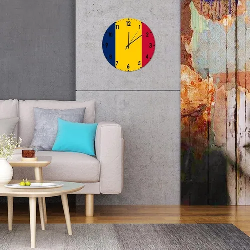 Miniatura 444 de Cheyan Reloj de pared con bandera de Canadá de 12 pulgadas, silencioso, sin tictac, de PVC, funciona con pilas, reloj redondo decorativo, regalo