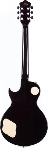 Miniatura 3 de Grote Guitarra eléctrica de cuerpo sólido LPYS-006 con mástil de arce, trastes de acero inoxidable, ideal para todos los niveles, con bolso de Negro