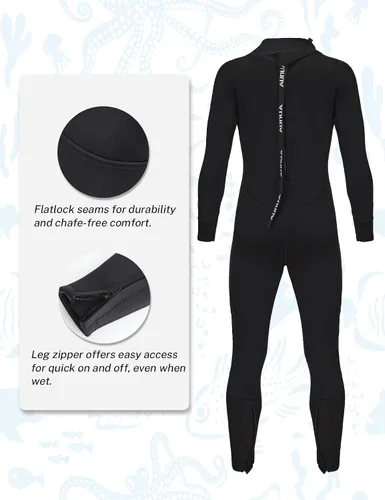 Miniatura 4 de Traje de neopreno para niños y niñas, traje de neopreno completo de 3/0.079 in y traje corto de 0.118 in para natación, surf