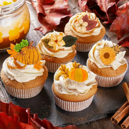 Miniatura 6 de Whaline 3 moldes de silicona 3D con diseño floral de otoño para calabaza, hoja de arce, flor de pino, patrón de cono, moldes de resina, moldes