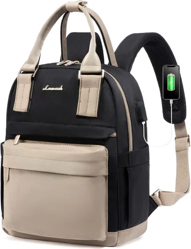 Miniatura 13 de LOVEVOOK Mini mochila para mujeres y niñas, elegante mochila impermeable con puerto USB, bonita mochila para la escuela, viajes, fiestas, Negro