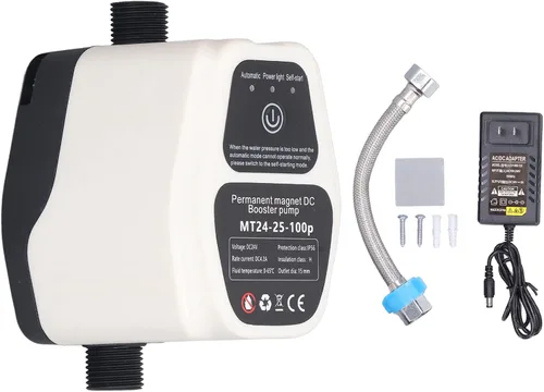 Miniatura 9 de Bomba de refuerzo de presión de agua de 24 V CC, bomba de ducha silenciosa de 100 W, 25 L/minuto, con motor sin escobillas de detección automática