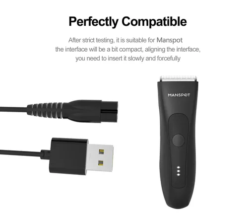 Miniatura 5 de OGMWIN Cable de alimentación de repuesto para hombre Manspot Premium Body Trimmer Cable de carga USB