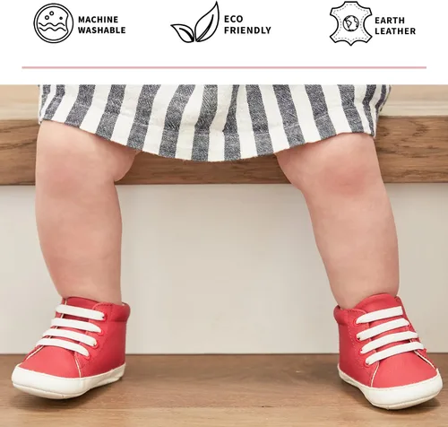 Miniatura 4 de JuJuBe - Zapatos de bebé de silicona para bebés, cuero vegano, Eco Steps Sneaks