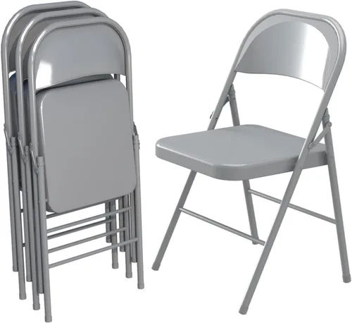 Miniatura 10 de V&LX Sillas plegables con marco de acero con doble bisagra para bodas, banquetes, celebraciones, comedor, oficina, cocina, patio y jardín, juego