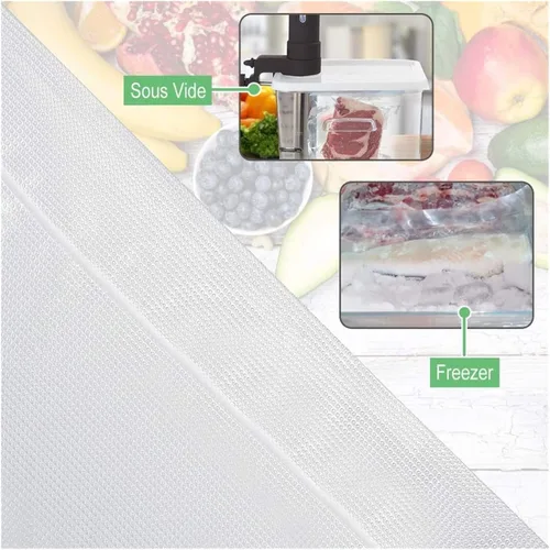 Miniatura 2 de Kitchen Vacuum Bag for Food Vacuum Sealer Packing Bag Vacuum Packer Storage Bags Food Fresh Long Keeping Length is 500CM (20cm5rolls)