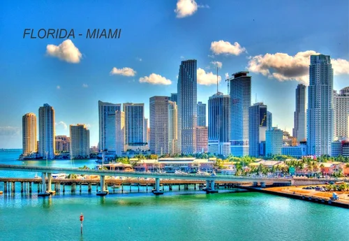 Miniatura 2 de Imanes de nevera para refrigerador de Florida USA United States (1 pieza, estilo: Boca Raton #FL74)