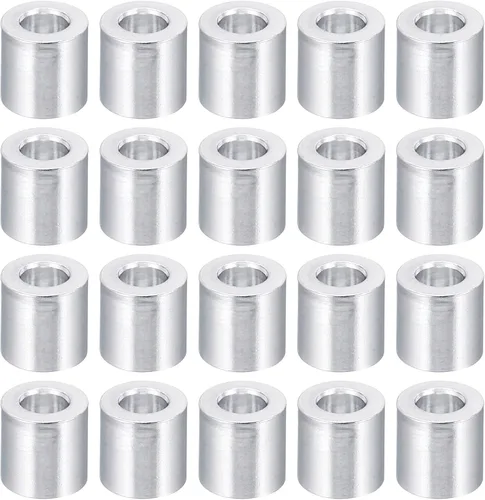 Miniatura 13 de PATIKIL Espaciador de aluminio M4, paquete de 20 unidades de 0.165 in de diámetro interior x 0.315 in de diámetro exterior x 0.157 in de largo