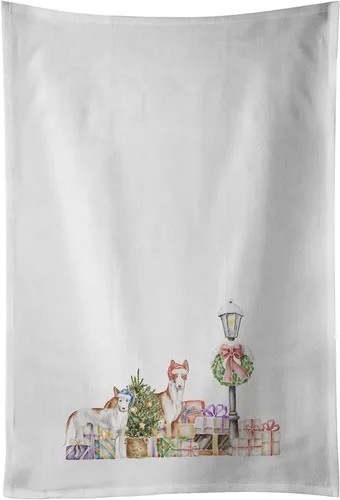 Miniatura 68 de Caroline's Treasures CK8100WTKT - Juego de 2 toallas de cocina con diseño de bulldog francés con diseño de país de las maravillas navideñas