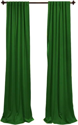 Miniatura 26 de LA Linen paquete de dos telones de popelina con poliéster de 96 pulgadas de alto x 58 pulgadas de ancho. Fabricado en Estados Unidos.
