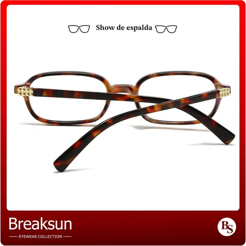 Miniatura 5 de Breaksun Gafas Retro Rectangulares para Mujeres y Hombres, Gafas Pequeñas Cuadradas con Bloqueo de Luz Azul, Anteojos Vintage