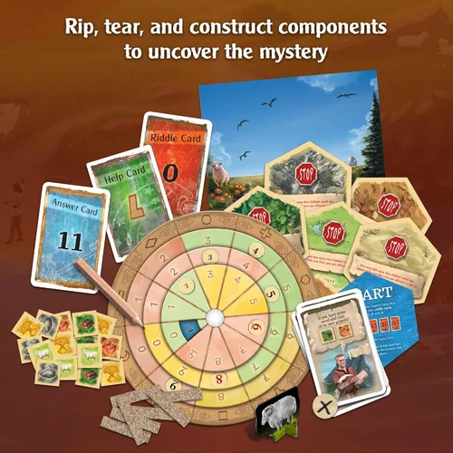Miniatura 3 de EXIT: El Juego - Aventuras en Catan Experiencia Interactiva de Habitación de Escape Cooperativo 1-4 Jugadores 10+ Kosmos Juego