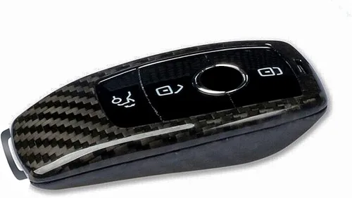 Miniatura 4 de Funda para llavero de fibra de carbono genuina para Mercedes-Benz 2019-2022 Clase C Clase G Clase 2017-2022 Clase E 2018-2021 S Class Smart Car