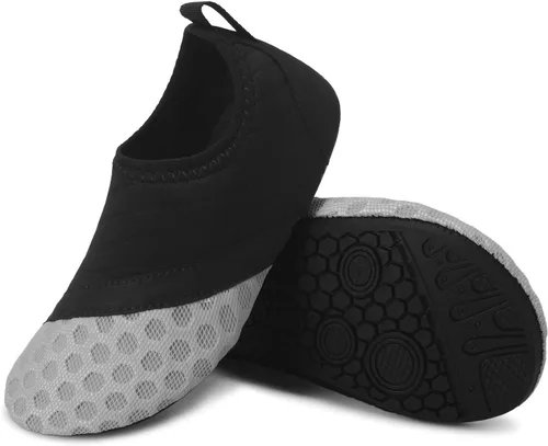 Miniatura 3 de Scurtain - Zapatos acuáticos para niños, calcetines acuáticos de secado rápido con sensación de pies descalzos para niños, niñas y bebés con suela
