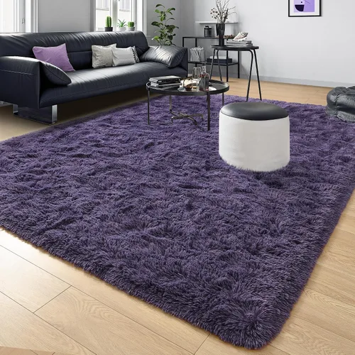 Miniatura 7 de Tepook - Alfombra súper suave y peluda para dormitorio, alfombras modernas peludas para niños para sala de estar, alfombra de felpa