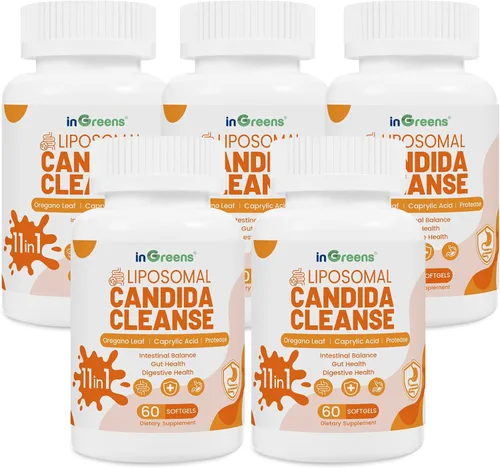 Miniatura 9 de inGreens Suplemento de apoyo Candida 11 en 1, sobrecrecimiento antifúngico, desintoxicación intestinal y salud intestinal para mujeres y hombres