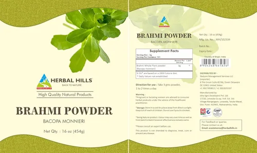 Miniatura 3 de HERBAL HILLS Brahmi Powder Bacopa Monnieri Cuidado del Cabello 1 libra 16 oz Paquete de 1 (16 onzas paquete de 1)