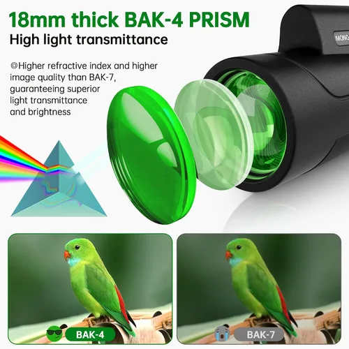 Miniatura 4 de Telescopio monocular de 80 x 100 de alta potencia para smartphone, monoculares de alta definición para adultos con adaptador/trípode