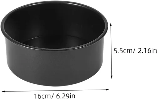 Miniatura 2 de Kichvoe Molde redondo de acero inoxidable, negro, 12 pulgadas