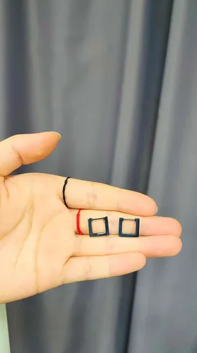 Miniatura 2 de Caiyao Aretes de aro chapados en oro de 14 quilates, hipoalergénicos, con forma de U, forma de herradura, forma de U, hipoalergénicos, pequeños