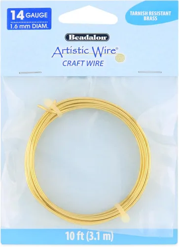 Miniatura 33 de Artistic Wire - Alambre para manualidades (calibre 10, 1,5 m, latón resistente a las manchas)