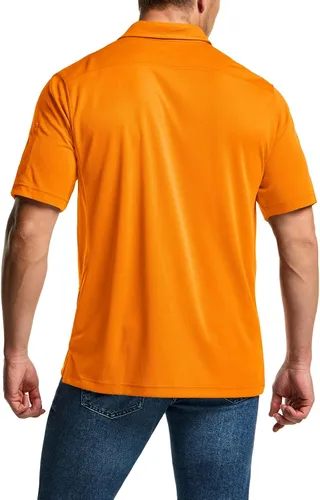 Miniatura 3 de CQR Camiseta polo táctica para hombre, de manga corta, ligera y con Dry Fit, tela piqué, FPU 50+, para exteriores