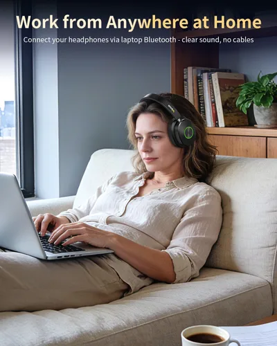 Miniatura 4 de Wantek Auriculares inalámbricos para ver televisión, auriculares inalámbricos para personas mayores con base de carga del transmisor, auriculares