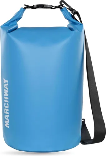 Miniatura 25 de MARCHWAY - Bolso seco flotante e impermeable 1.32/2.64/5.28/7.93/10.57 galones, parte superior enrollable, mantiene secos equipos de kayak rafting