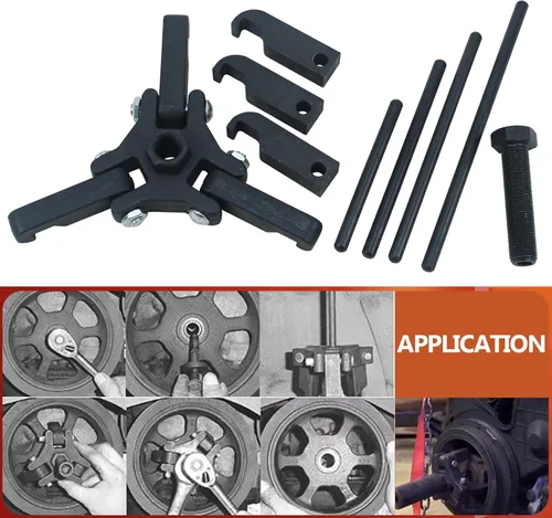 Miniatura 7 de Kit extractor de polea de amortiguador de equilibrador armónico compatible con Ford, GM, Chrysler, Cadillac, Chevy Trucks, Mitsubishi, con extractor